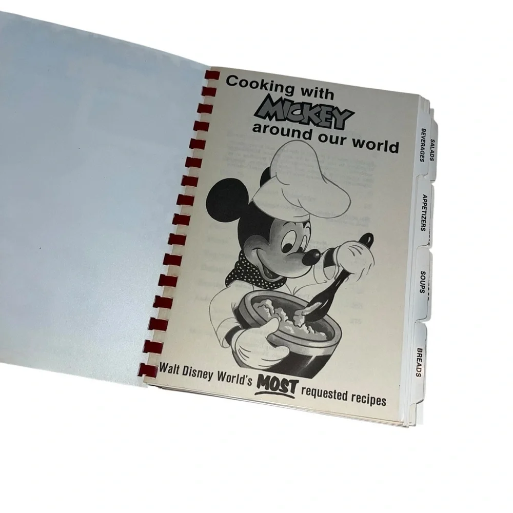 Vintage cooking with Mickey Mouse around the world Disney World recipes cookbook